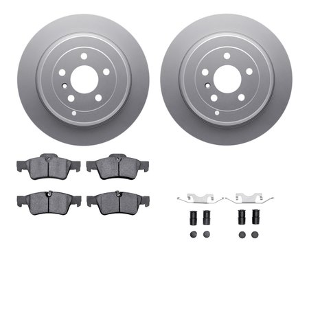 DYNAMIC FRICTION CO 4512-63220, Geospec Rotors with 5000 Advanced Brake Pads includes Hardware, Silver 4512-63220